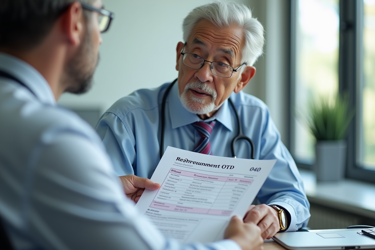 Personne d'âge moyen examinant des documents médicaux